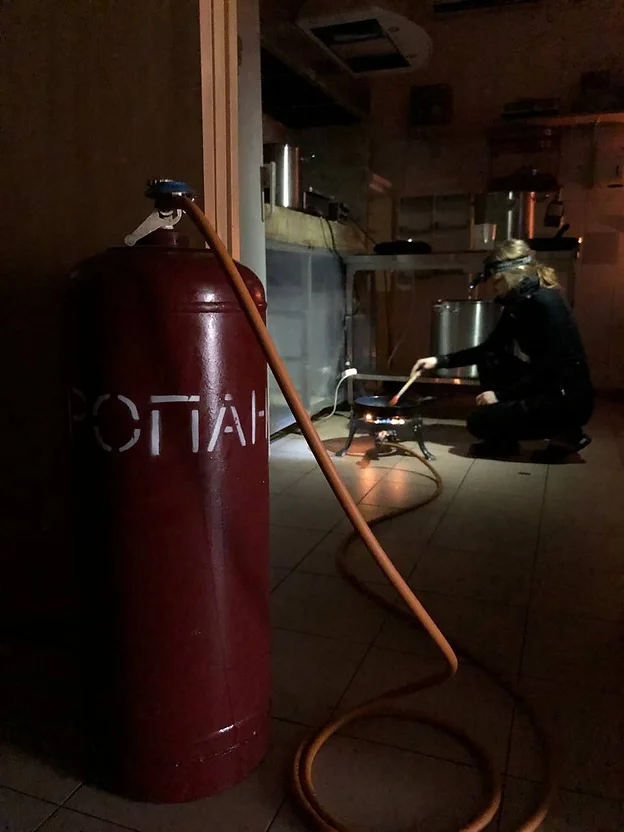 Working during power outages with propane